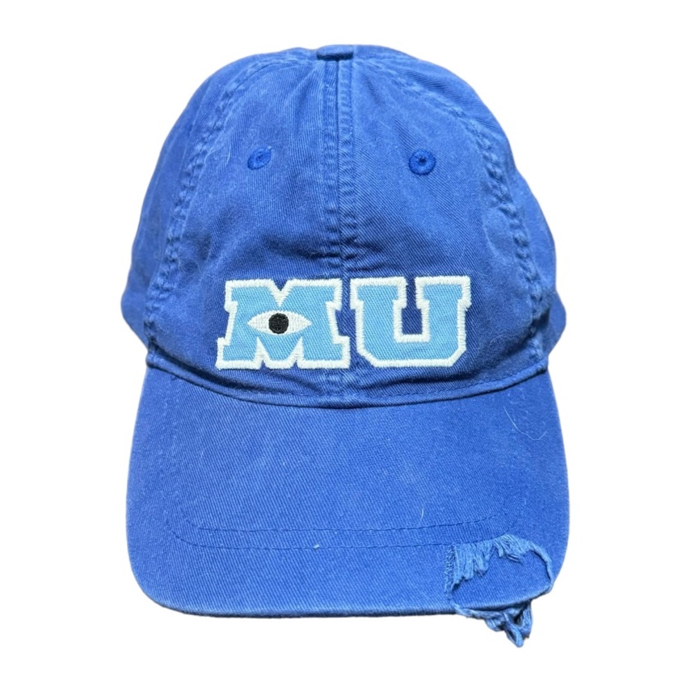 Monsters University MU Blue Disney Adult Unisex Baseball Hat Velcro Size 57-62CM